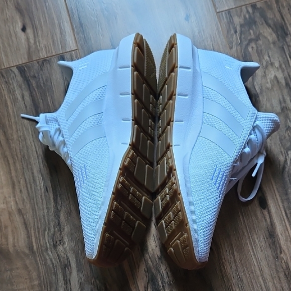Adidas White Swift Running Mesh Sneakers - Picture 3 of 12